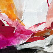 Karin Köpfli-Fehlmann Bremgarten AG: 2025 Aufbruch, 40 x 50 cm, Acryl und Collage auf Leinwand 