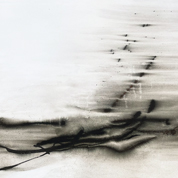 Karin Köpfli-Fehlmann Bremgarten AG: 2025 Fährte, 80 x 180 cm, Acryl auf Leinwand 