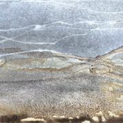 Karin Köpfli-Fehlmann Bremgarten AG: 2026 Farbwelten VIII, 20 x 30 cm, Reusssteinpigmente, Pilztinte und Graphit auf Leichtschaumplatte 
