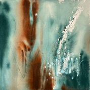 Karin Köpfli-Fehlmann Bremgarten AG: 2025 Laute Stille, 60 x 60 cm, Acryl auf Leinwand 