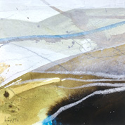Karin Köpfli-Fehlmann Bremgarten AG: 2021 MiniaTour IV, 14 x 14 cm, Acryl und Kreide auf Papier 