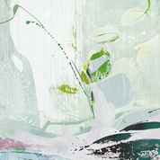 Karin Köpfli-Fehlmann Bremgarten AG: 2025 Teichrosen, 100 x 70 cm, Acryl auf Leinwand 